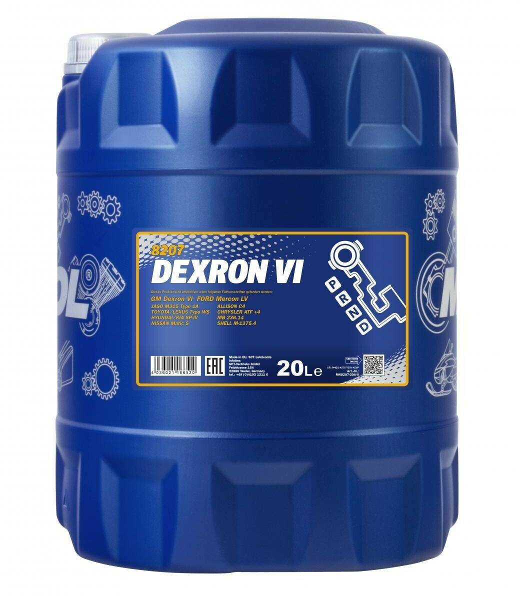 Mannol Dexron VI volkswagen Mannol Dexron VI20 l