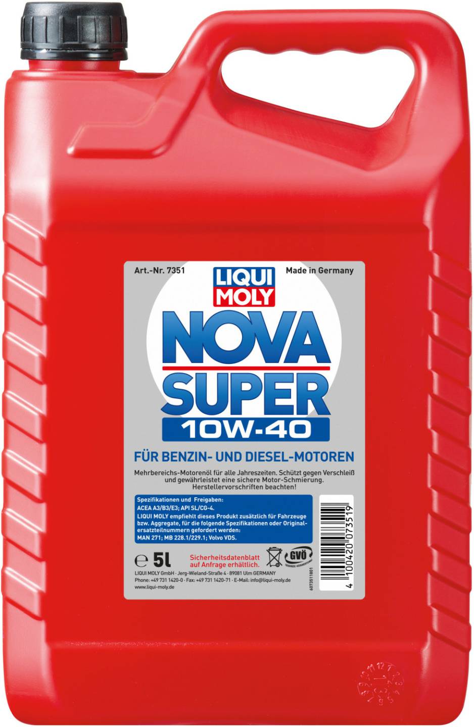 volkswagen LIQUI MOLY Nova Super 10W-405 l LIQUI MOLY Nova Super 10W-40