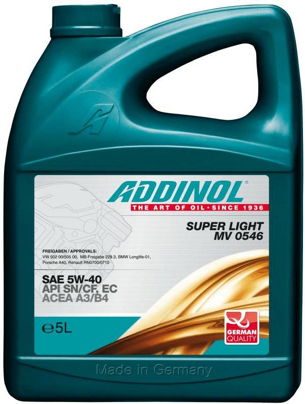 ADDINOL Super Light MV 5W-40 volkswagen ADDINOL Super Light MV 5W-400546 5W-40 (5 l)