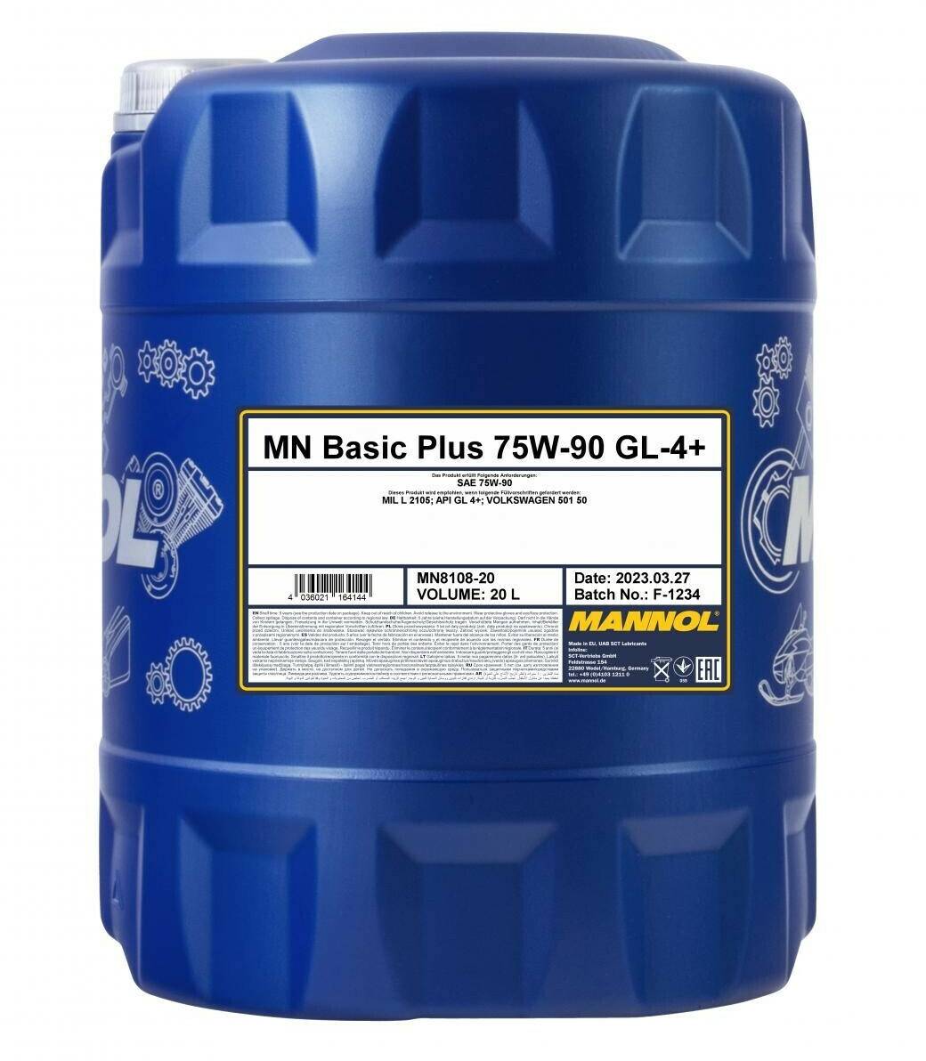 volkswagen Mannol Basic Plus 75W-90 API GL 4+20 l Mannol Basic Plus 75W-90 API GL 4+